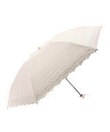 (L)UV カット率99%以上  カシュネ cachenez / PU軽量フラワー刺繍ミニ折りたたみ傘